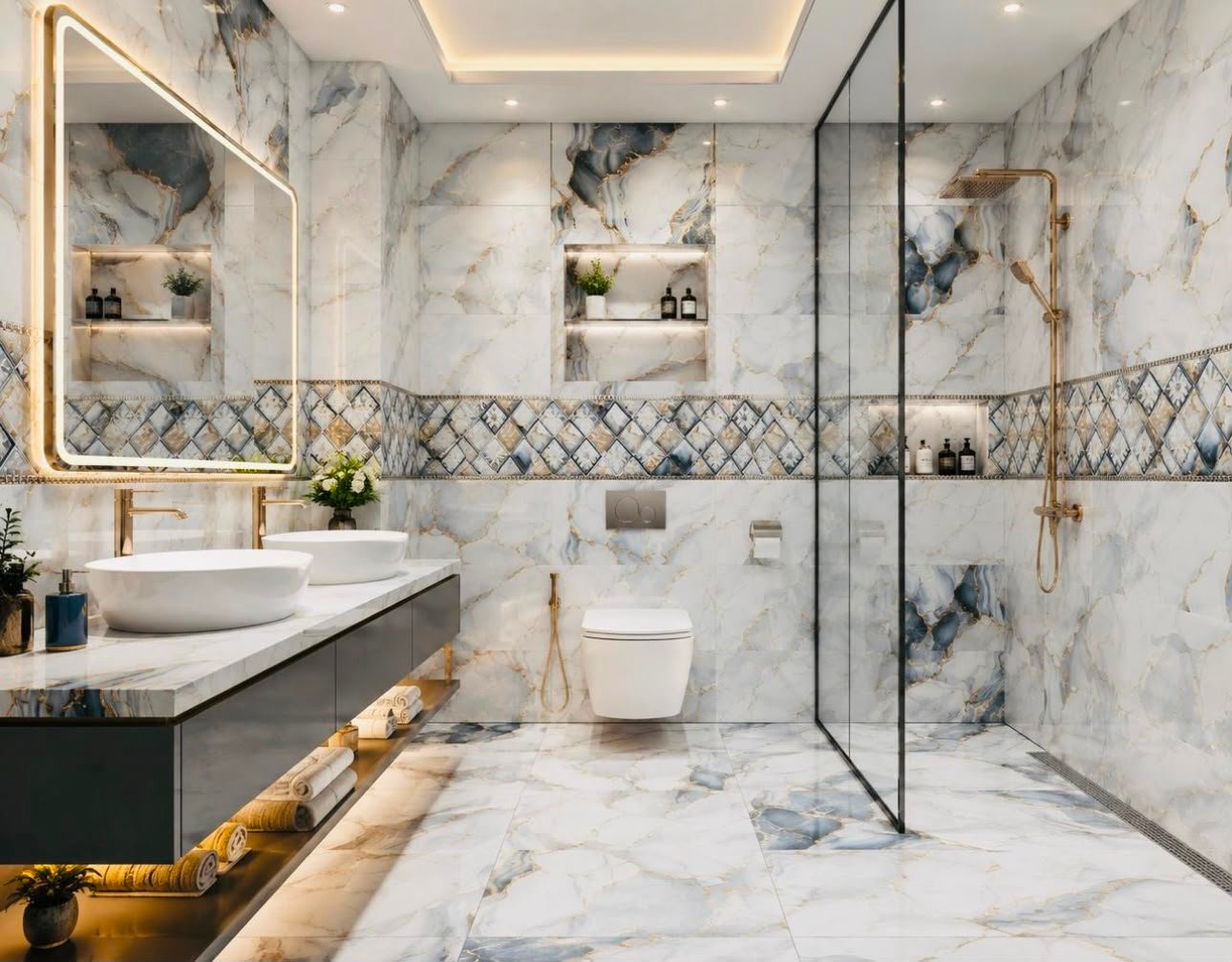 12x24 China Polish Tiles | Budget Friendly ✨ view 9
